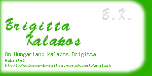 brigitta kalapos business card